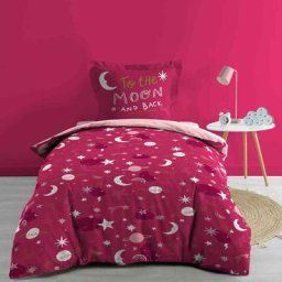Douceur D'intérieur - Parure de lit Moonlight 140x200 cm rose - Rose