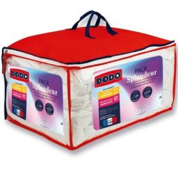 Pack couette 220 x 240 cm + 2 oreillers 60 x 60 cm - Splendeur - Garnissage 100% Polyester fcs 300