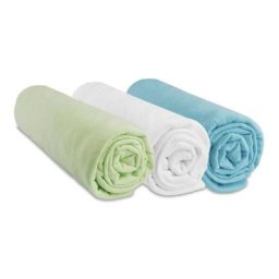 Lot de 3 draps housse Jersey 100% Coton - 60x120 cm
