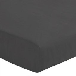 Le drap housse uni 100% Coton - Bonnet 30cm couleurs - Gris Foncé, épaisseur/bonnet - 30 cm,