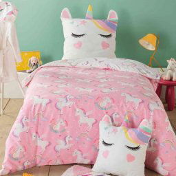 Parure de lit enfant Princesse Zoélie 140x200 cm - Rose