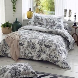 Housse de couette satin coton savane 280x240 cm - Blanc