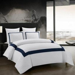 Housse de couette 220x240cm literie Hôtel microfibre lavable confortable et doux zip maison en
