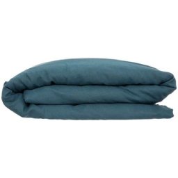 Housse de couette 100 % lin 240x220 bleu canard Atmosphera créateur d'intérieur - Bleu canard