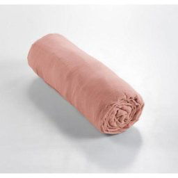 L'effet Papillon - Drap housse gaze de coton Luxe 160 x 200 cm Gaïa Rose pêche - Rose