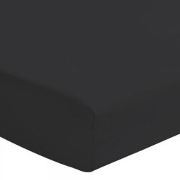 Home Linge Passion - le drap housse uni 100% Coton - Bonnet 30cm couleurs - Noir, épaisseur/bonnet