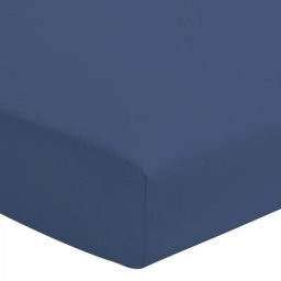 Home Linge Passion - le drap housse uni 100% Coton - Bonnet 30cm couleurs - Bleu, épaisseur/bonnet