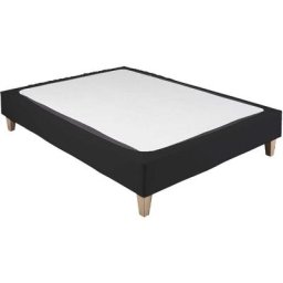 Cache-sommier coton jersey noir 80x200 - Noir
