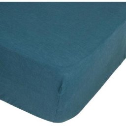 Atmosphera - Drap Housse B30 100lin Ca160x200 créateur d'intérieur - Bleu canard