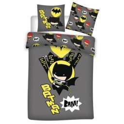 Parure de lit réversible - Batman dans la ville - 140 cm x 200 cm