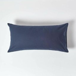 Homescapes - Taie d'Oreiller coton égyptien Bleu Marine - 200 fils - 50x90cm - Bleu marine