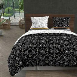 Parure de lit Osiris noir 240x220 cm - Noir