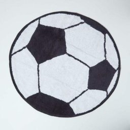 Homescapes - Tapis enfant - Foot - Noir & Blanc