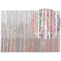 Beliani - Tapis 160 x 230 cm en Coton Multicolore Fait à la Main en Matériaux Recyclés Mersin