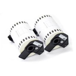 Vhbw - 2x Rouleau d'étiquettes autocollantes pour Brother P-Touch QL-650TD, QL-700, QL-710,