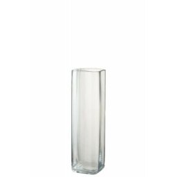 Vase droit de forme carré transparent - Transparant