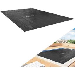 Bâche thermique bâche solaire chauffage solaire piscine 4,5m x 2,2 m Noir - Noir - Arebos