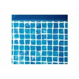 Liner de piscine ovale en mosaque bleu Gre 610x375x132 cm