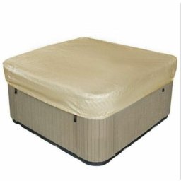Déstockage Bache d'extérieur pour Spa Housse de Bain à Remous Carrée Etanche Couverture de Spa en