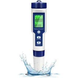 Ersandy - Testeur ph Electronique, Testeur Eau Piscine 5 en 1 avec Rétro-éclairage,