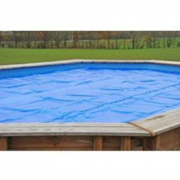 GRÉ - Couverture isotherme Gre bleu clair pour piscine ovale de 487x287 cm