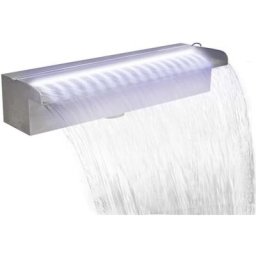 Lame d'eau rectangulaire à led 45 cm en acier inoxydable cascade pour piscine