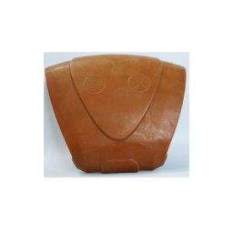 Cache margelle d'angle - Souple marron pour piscine acier gre
