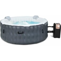 Costway - Spa Gonflable avec 108 Jets de Massage, 180 x 68 cm, Spa Rond Portable à 4 Personnes pour