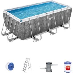 Bestway - 56722 Frame Pool Power Steel Piscine 412x201x122cm Ensemble complet