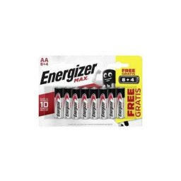 Pile aa lr 1.5V Alcaline Max, pack de 8+4 piles. Energizer