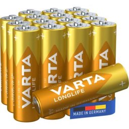 Piles Alcalines aa Longlife Lot De 16 - Varta