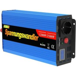 EDECOA Convertisseur 12v 220v convertisseur de Tension 1200w transformateur 12v 230v Onde