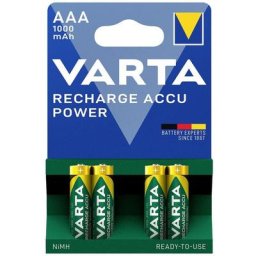 Piles Accus aaa Rechargeable Accu Power 1000 mAh Lot De 4 - Varta