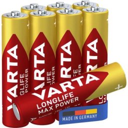 Piles Alcalines aaa Longlife Max Power Lot De 8 - Varta