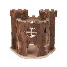 Château matti, souris, en bois d'écorce 19 × 14 × 15 cm