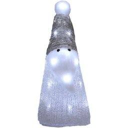 Deuba - Figurine lumineuse led en acrylique - décoration de Noël - Modèle au choix Père Noël Blanc