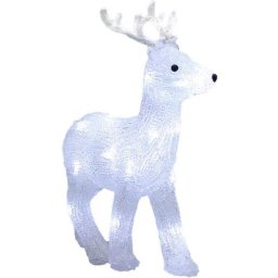 Deuba - Figurine lumineuse led en acrylique - décoration de Noël - Modèle au choix Deer (en)