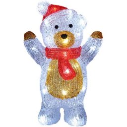 Deuba - Figurine lumineuse led en acrylique - décoration de Noël - Modèle au choix Teddy Standing