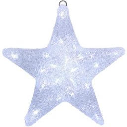 Figurine lumineuse led en acrylique - décoration de Noël - Modèle au choix Etoile en acrylique