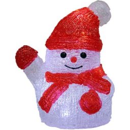 Figurine lumineuse led en acrylique - décoration de Noël - Modèle au choix Bonhomme de neige Taille