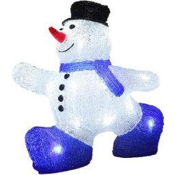 Deuba - Figurine lumineuse led en acrylique - décoration de Noël - Modèle au choix Bonhomme de