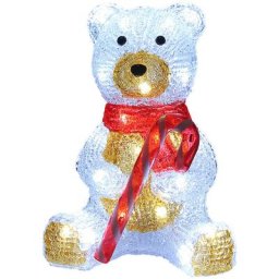 Deuba - Figurine lumineuse led en acrylique - décoration de Noël - Modèle au choix Teddy Sitting