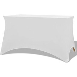Housses extensibles pour table 2 pièces 120x60,5x74 cm Blanc Vidaxl Blanc