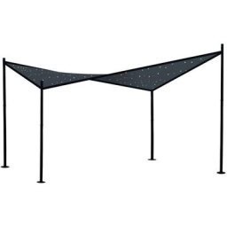 Tonnelle de jardini Nassau Ciel Étoilé avec toile Austral polyéthylène dotée de 200 leds à énergie