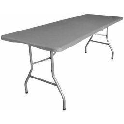 Table pliante rectangulaire grise 239 x 74 x 74 cm