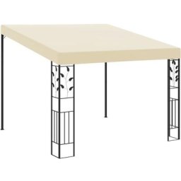 Vidaxl - Belvédère à montage mural 3x3x2,5 m Crème Crème