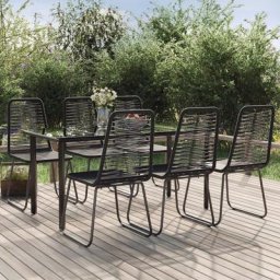 Ensemble Table et Chaise de Jardin 7 pcs - Ensemble Table à manger + 6 chaises Noir BV998540