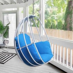ATR - Arttoreal 33,5L x 26W Hamac Balançoire en Alumium, Chaise Oeuf Suspendue avec Coussin