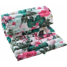 Coussin bain de soleil 60x180 cm Anabella coton - Bleu