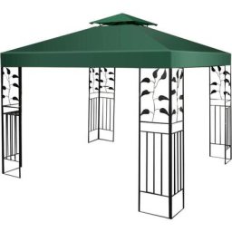 Costway - Toile de Rechange en Polyester Impérméable de Jardin pour Pavillon Tonnelle 3 x 3 m Vert